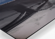 Wanddecoratie geborsteld aluminium